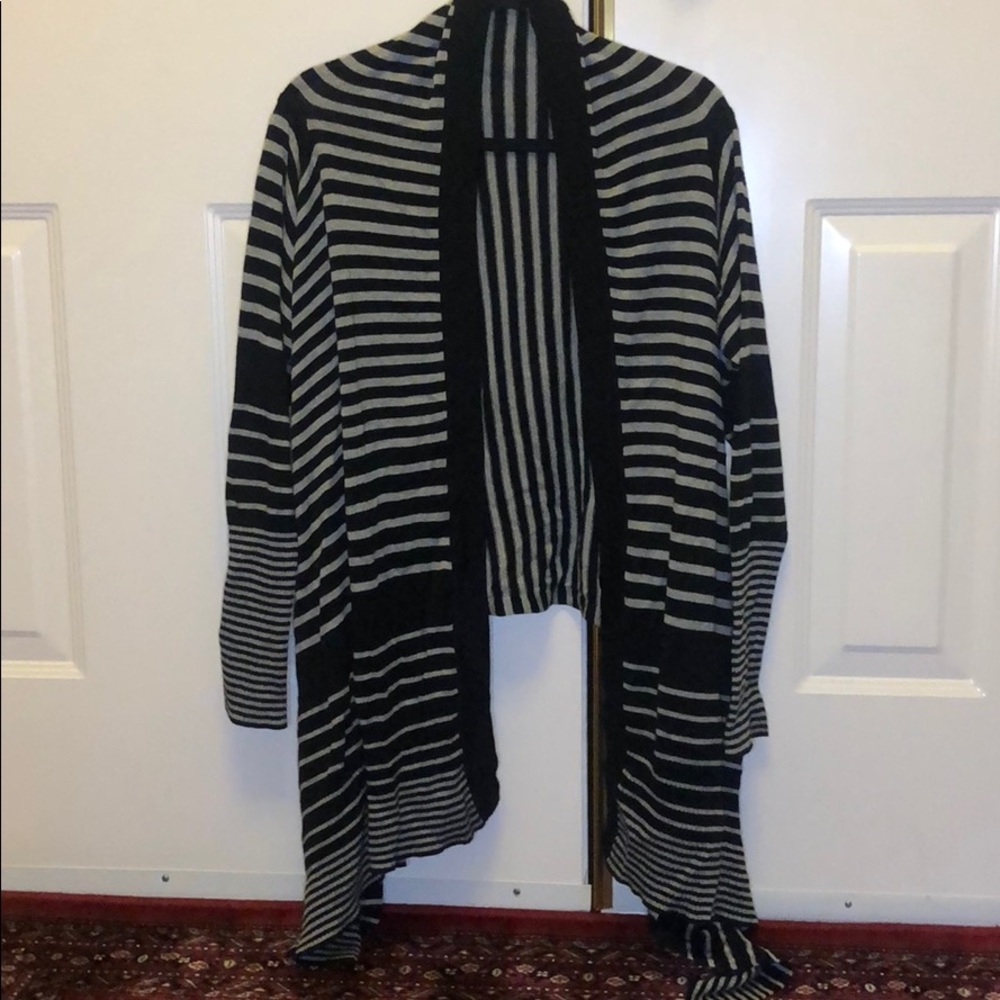 CYC Black Grey High Low Cardigan